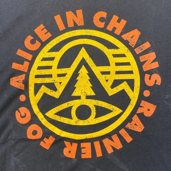 Alice In Chains Rainer Fog Graphic Tee Thrifted Vintage Style Size 3XL - Picture 2 of 12